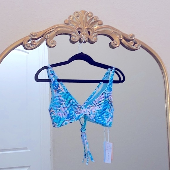 Pilyq Palmas Underwire Halter Swim Top Size L - Picture 2 of 5